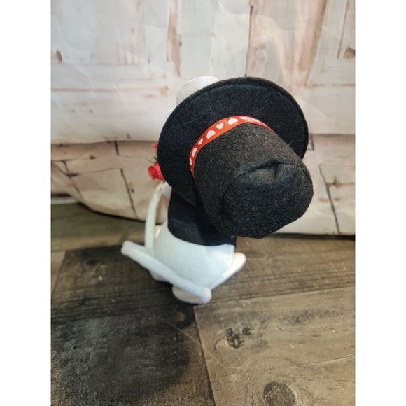 Annalee Valentine's Day Mouse roses suit tie decor figure - Picture 4 of 5